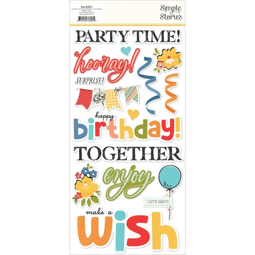 Say Cheese Classic Pooh Birthday Foam Stickers