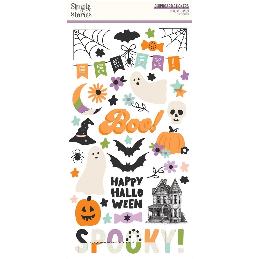 Spooky Things Chipboard Stickers 6"X12"