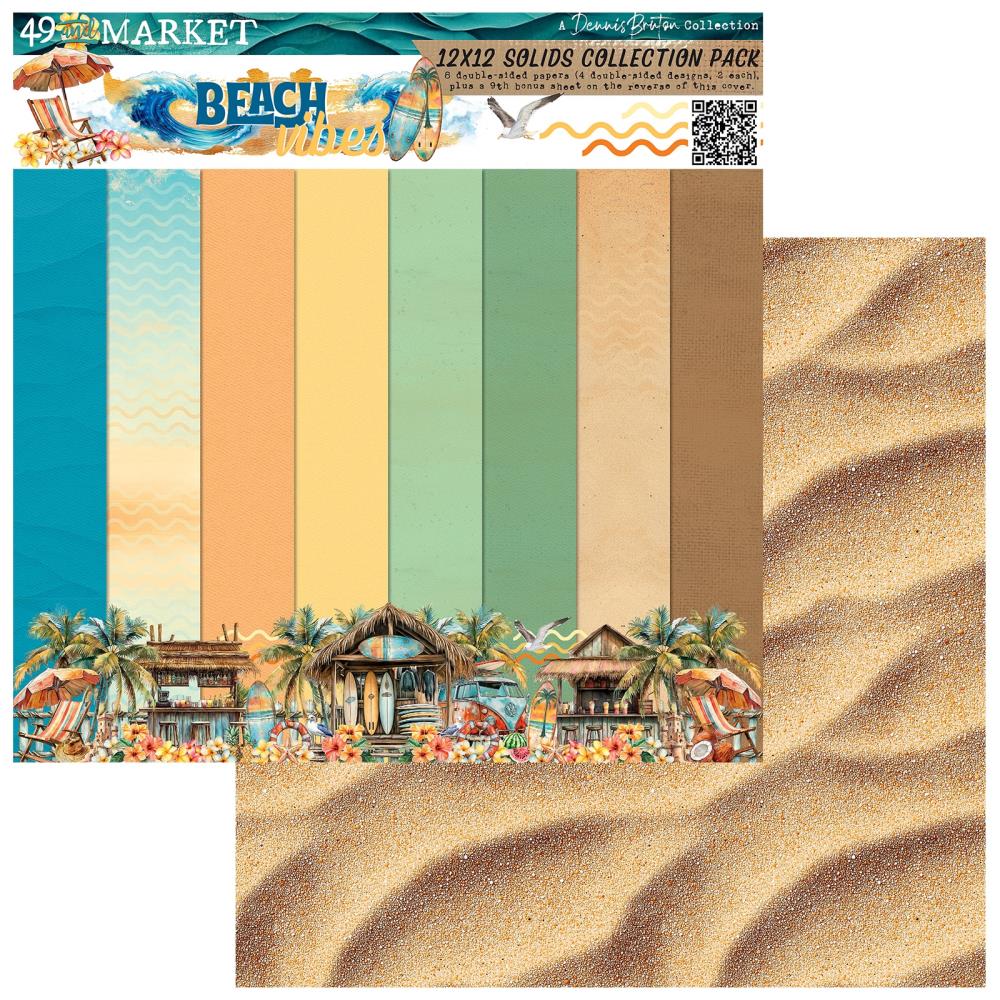 Beach Vibes Solids Collection Pack 12"X12"