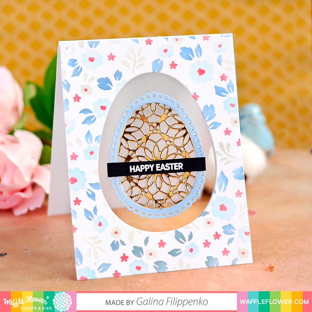 Daisy Pattern Stencil Quad