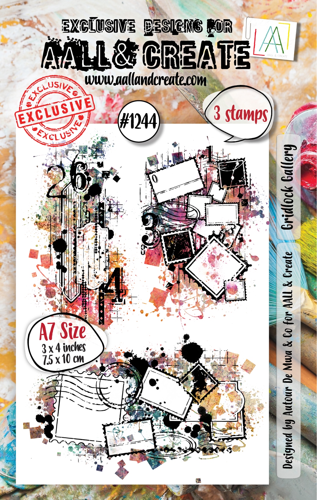 #1244 Gridlock Gallery A7 Stamp Set