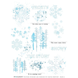 Winter Stories Rub-On Transfer Set 6"X8"