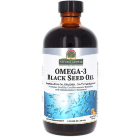 OMEGA-3 + Zwarte komijn-olie, vloeibaar 240ml