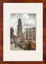 Utrecht oude gracht schilderij