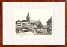 Breda markt zwart wit