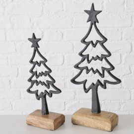 Deco object staand Kerstbomen ( set van 2 )