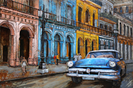 Metalen 3-d schilderij (  Cuba )