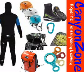 Welk materiaal / uitrusting heb je nodig voor canyoning?