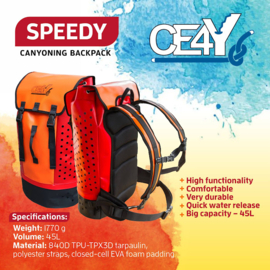 CE4Y SPEEDY Canyoning rugzak 45L