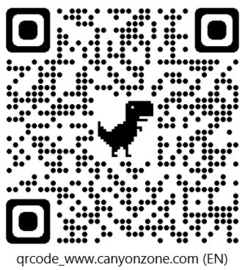 Wat is de QR-code voor de website van Canyonzone?