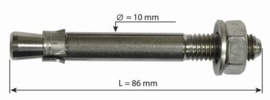 Raumer HANG FIX inox M10AL (10x86mm)