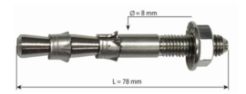 Raumer HANG FIX inox M8L (ØM8x78mm)