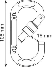 Camp OVAL COMPACT LOCK – Symmetric screwlock carabiner