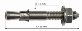 Raumer HANG FIX inox M8C (ØM8x60mm)