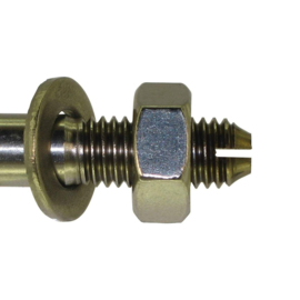 Raumer Split heads on Hang Fix bolts for permanent placement