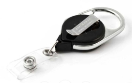Key-Bak RETRACT-A-BADGE KARABINER BADGEHOUDER - ZWART
