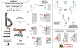 Raumer Europe Anchor 10mm hole A316L