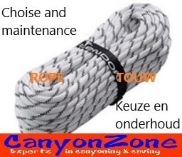 Information about rope: choice and maintenance