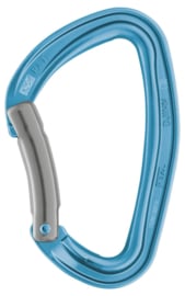 Petzl DJINN snapper - gebogen Blauw