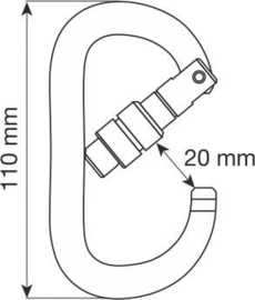 Camp OVAL XL LOCK – Symmetric screwlock carabiner