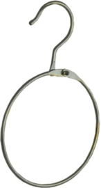 Anchor plate hanger metal chromed with hook, Ø 12 cm
