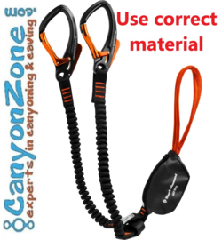 Can you safely pass a via ferrata with caving equipment, especially the lanyards?