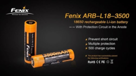 Fenix 18650 oplaadbare batterij 3500mAh