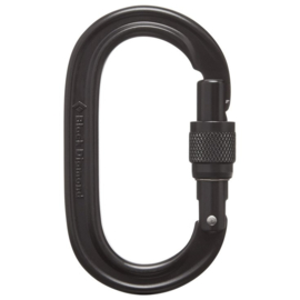 Black Diamond Oval Keylock Black Screwgate