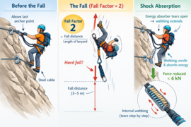 Danger of a via Ferrata fall!