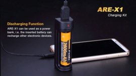 Fenix ARE-X1 kit charger and 18650 battery