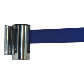 Muurcassette chroom 2,0 mtr. blauw band - info