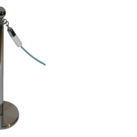 Afzetkoord ProfLine  velours wit 40 mm. - info