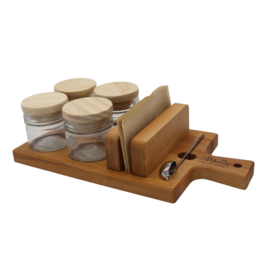 theeplank met filterzakjes