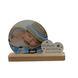Fotoplankje klein met tekst welkom lief klein hummeltje