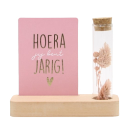 plankje kaartje hoera jij bent jarig
