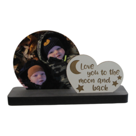 Fotoplankje met tekst love you to the moon and back