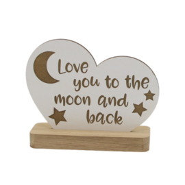 tekstplankje love you to the moon and back