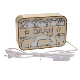 lamp safari + eigen naam met netsnoer