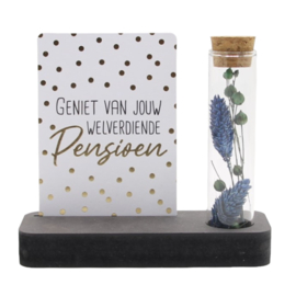 plankje kaartje pensioen