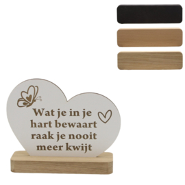 tekstgedenkplankje wat je in je hart bewaart