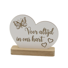 tekstgedenkplankje voor altijd in ons hart