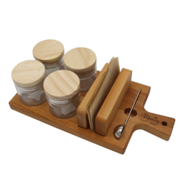 theeplank met filterzakjes