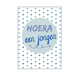 cadeaukaartje-hoera een jongen