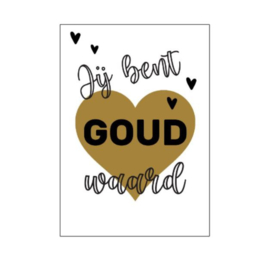 cadeaukaartje-jij bent goud waard