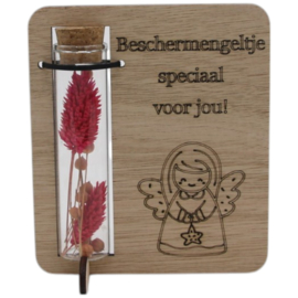 houten kaartje beschermengeltje
