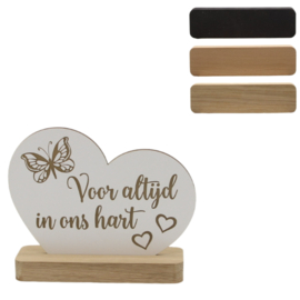 tekstgedenkplankje voor altijd in ons hart