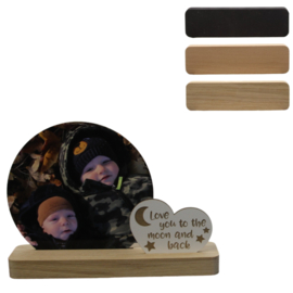 Fotoplankje klein met tekst love you to the moon..