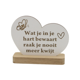 tekstgedenkplankje wat je in je hart bewaart