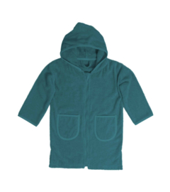 badjas 1-2jaar lake green met rits  evt. met naam geborduurd