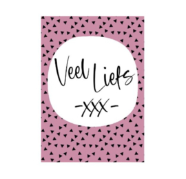 cadeaukaartje-veel liefs xxx